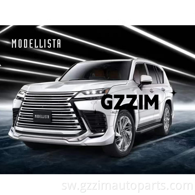 Modellista mbele ya plastiki & nyuma ya mwili bumper kit kwa LX600 2022